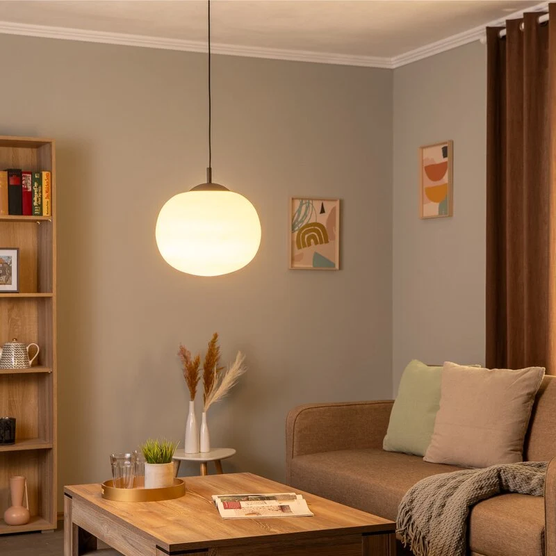 B-Ware TK Lighting Hängeleuchte Pendelleuchte Vibe Leuchte Lampe Glas opalweiß Ø 35 cm