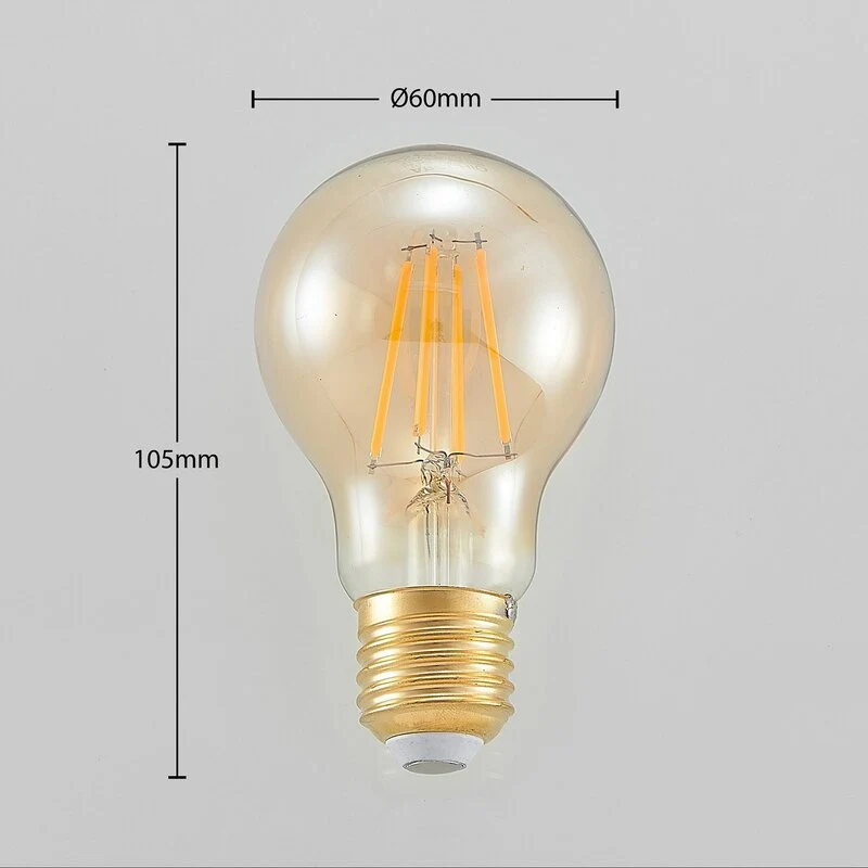B-Ware Arcchio LED-Lampe Glühbirne Glühlampe Leuchte amber warmweiß E27 12 STÜCK