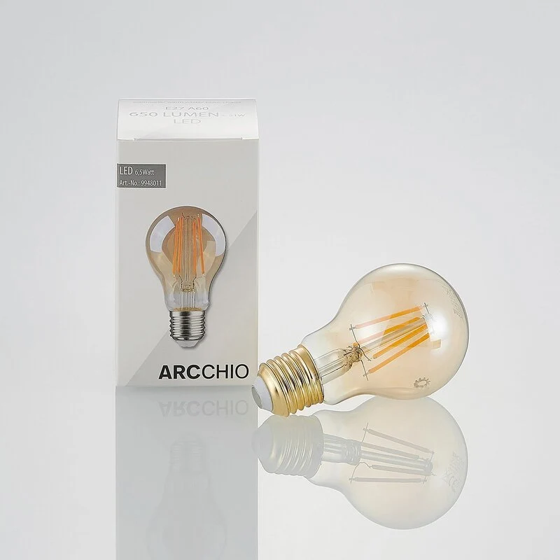 B-Ware Arcchio LED-Lampe Glühbirne Glühlampe Leuchte amber warmweiß E27 12 STÜCK