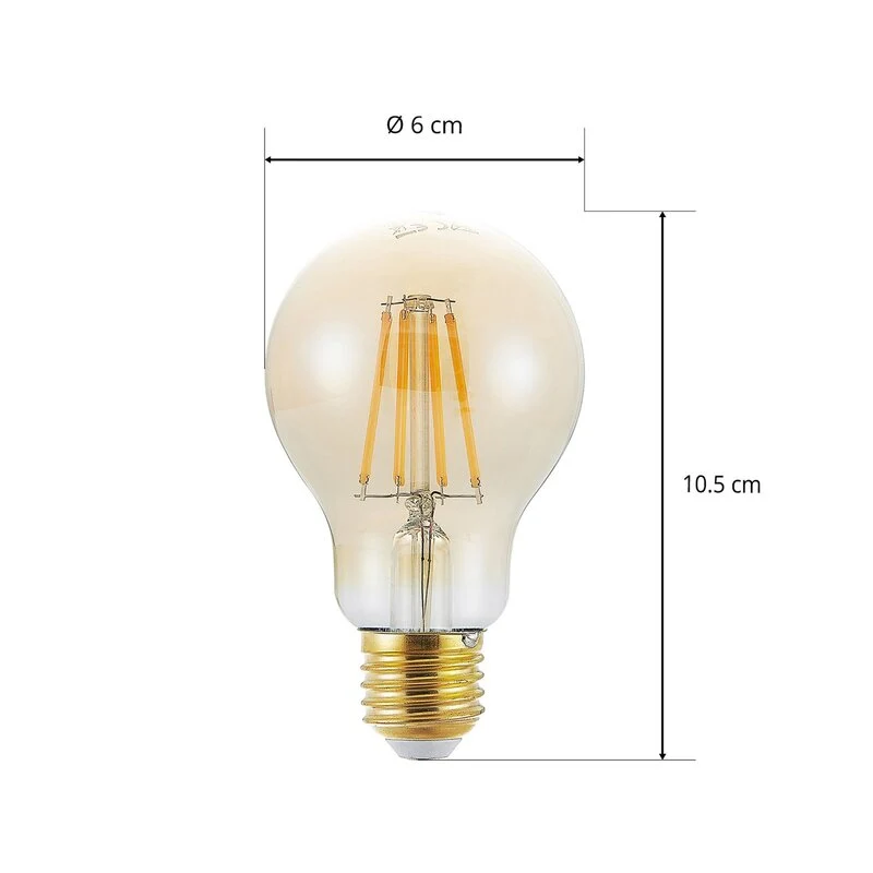 B-Ware Arcchio LED-Lampe Glühbirne Glühlampe Leuchte amber warmweiß E27 12 STÜCK