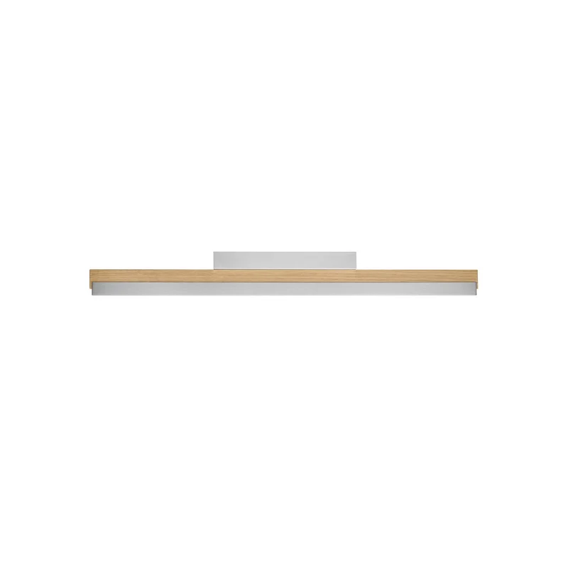 B-Ware Quitani Deckenleuchte Deckenlampe LED Keijo Eiche Nickel Matt Holz Lampe Wohnzim