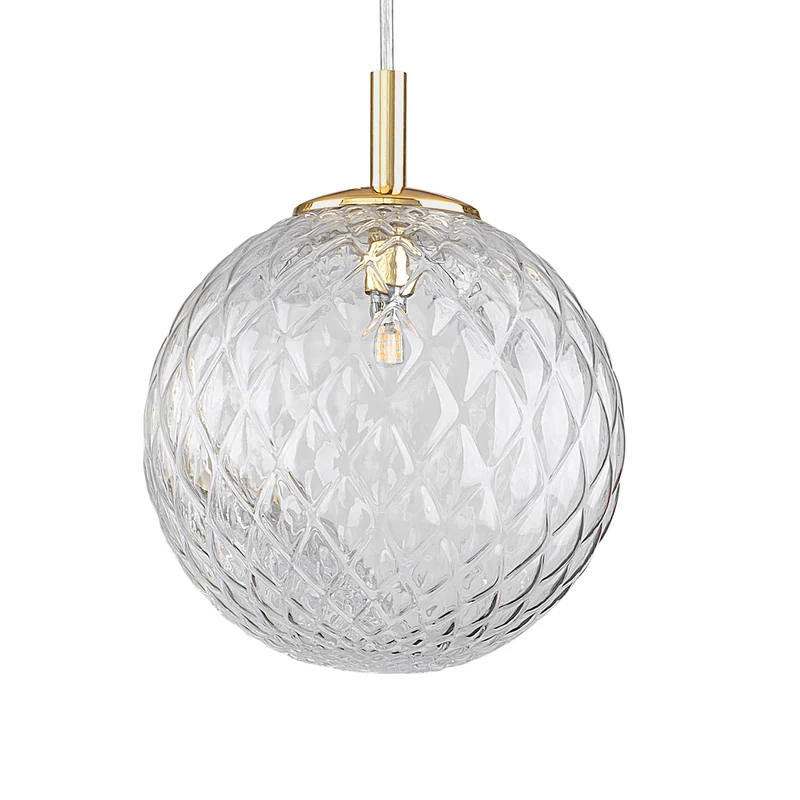 B-Ware Pendelleuchte Cadix Hängelampe Glaslampe Glas einflammig Ø 21 cm SIEHE TEXT/FOTO