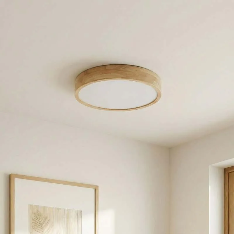 B-Ware Lindby Tanju Deckenlampe Lampe Leuchte E27 Eiche hell weiß SIEHE TEXT/FOTO