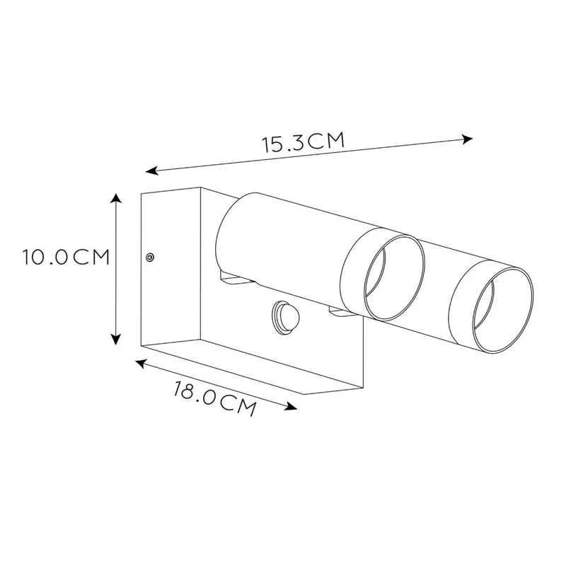 B-Ware Lucide Außenwandstrahler Taylor Sensor 2-flg Gartenleuchte SIEHE TEXT/FOTO