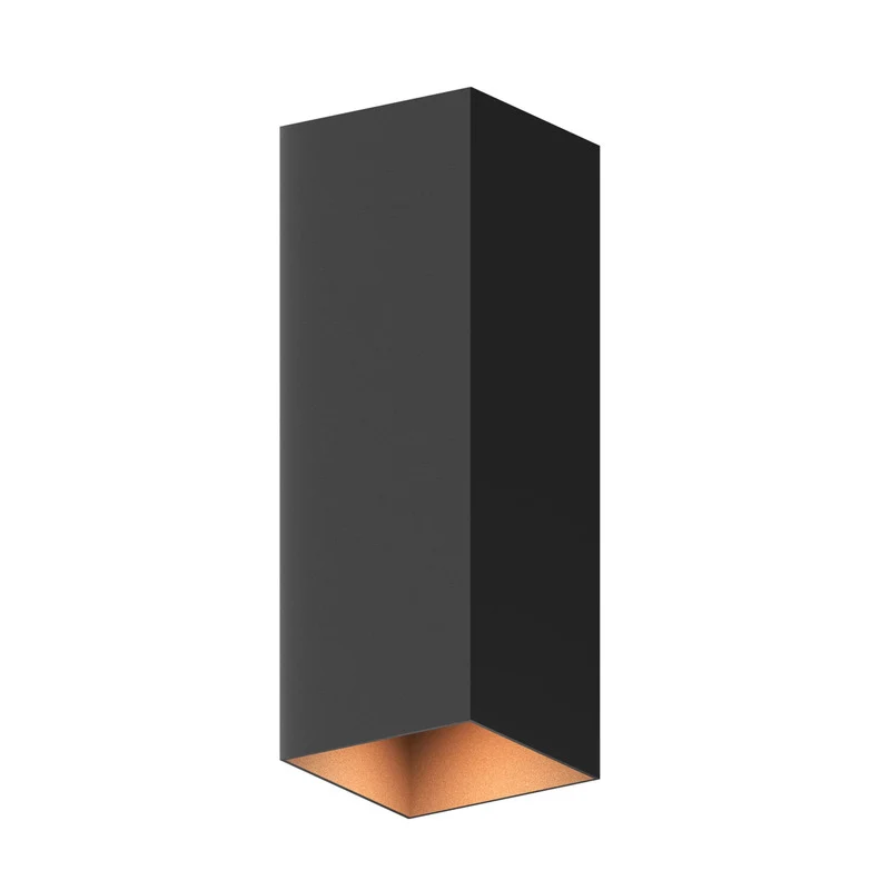 B-Ware Calex LED Außenwandleuchte Außenlampe Wandlampe Rectangle schwarz Aluminium Glas