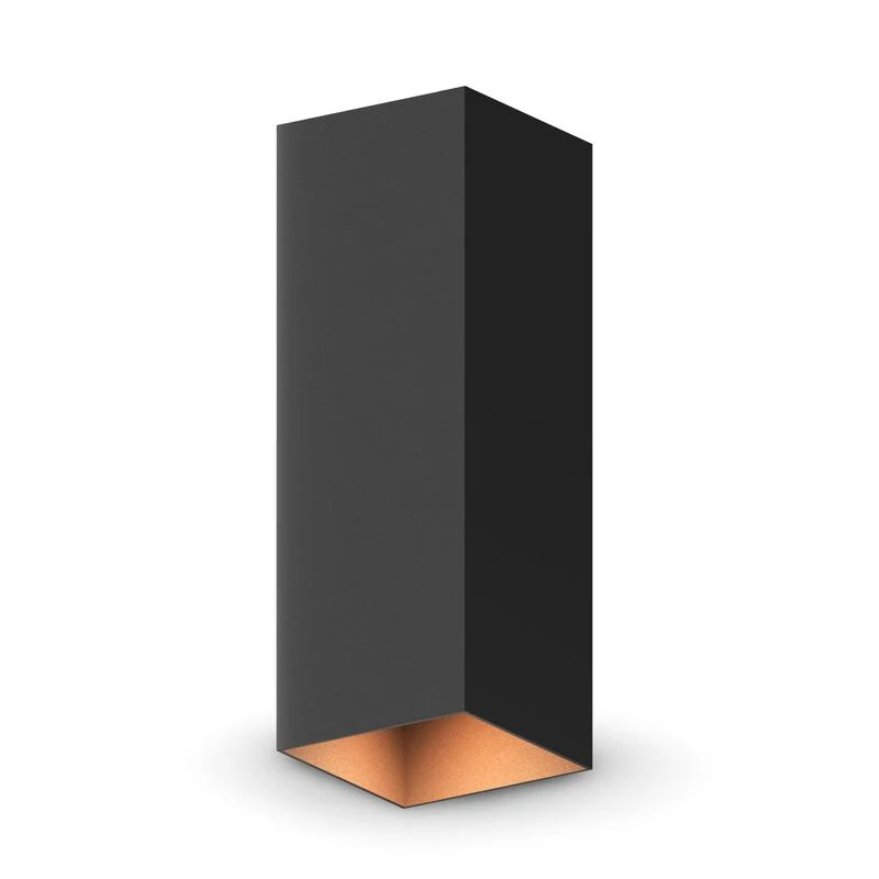 B-Ware Calex LED Außenwandleuchte Außenlampe Wandlampe Rectangle schwarz Aluminium Glas