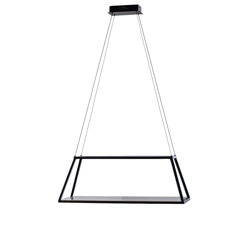 B-Ware Lucande Pendelleuchte Hängeleuchte LED Mensola Aluminium schwarz 75 cm