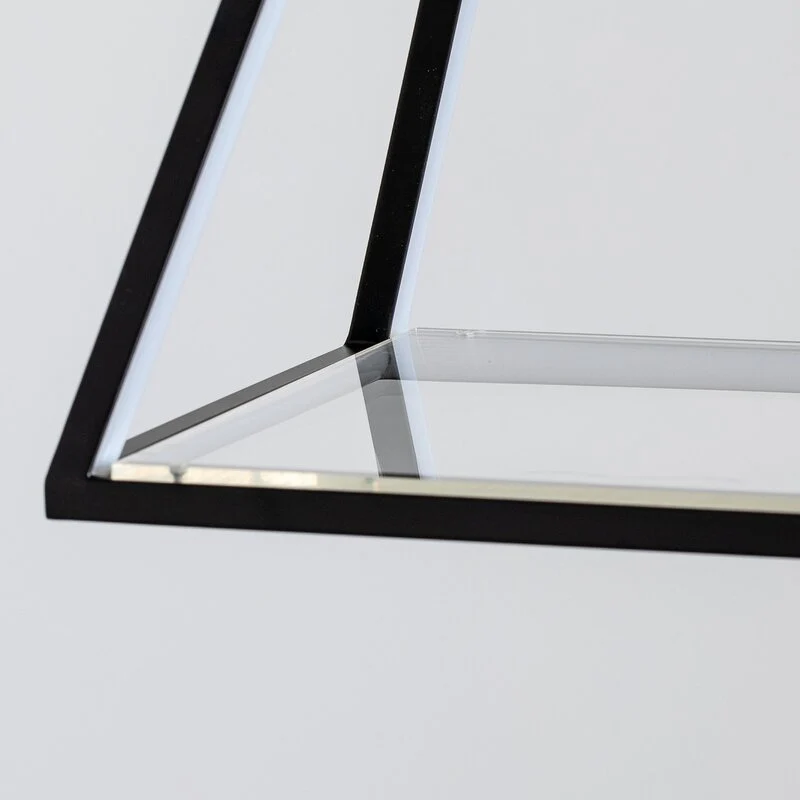 B-Ware Lucande Pendelleuchte Hängeleuchte LED Mensola Aluminium schwarz 75 cm