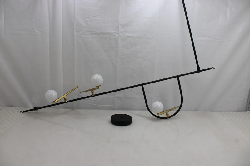 B-Ware Artemide Pendelleuchte Hängelampe Yanzi LED schwarz messing weiß Glas dimmbar
