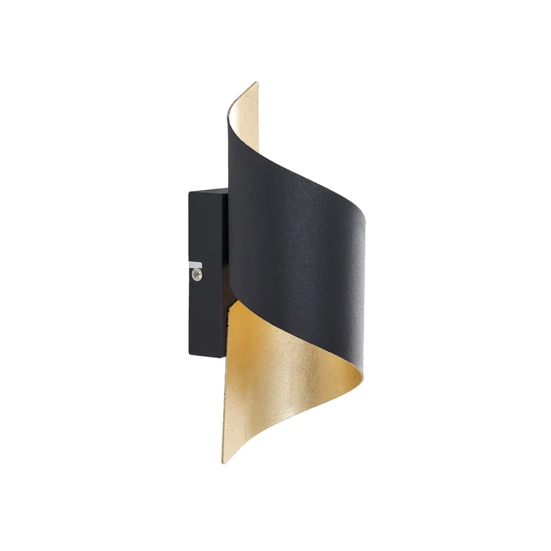 B-Ware Lindby Wandleuchte Wandlampe Desirio schwarz gold Metall Beleuchtung Wohnzim4
