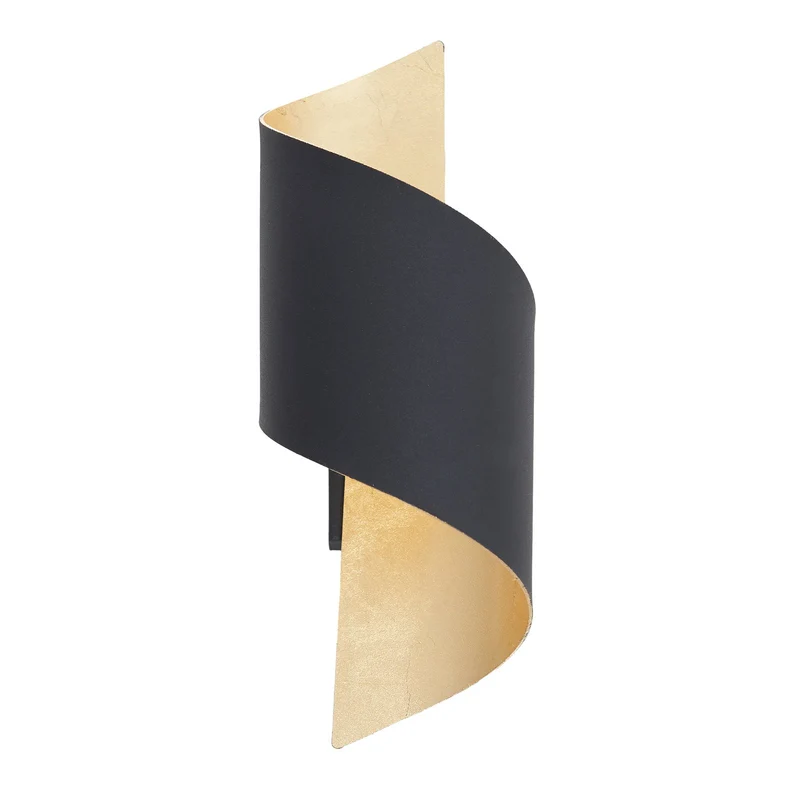 B-Ware Lindby Wandleuchte Wandlampe Desirio schwarz gold Metall Beleuchtung Wohnzim4