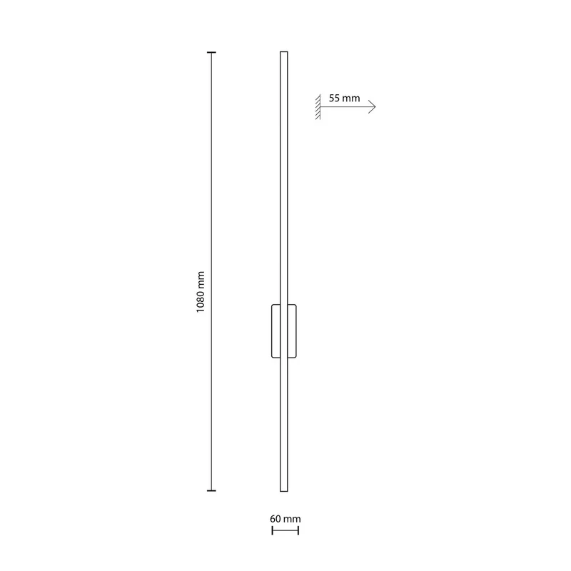 B-Ware TK Lighting Wandleuchte Wandlampe LED Flash Metall schwarz Leuchte Wandbeleuchtu