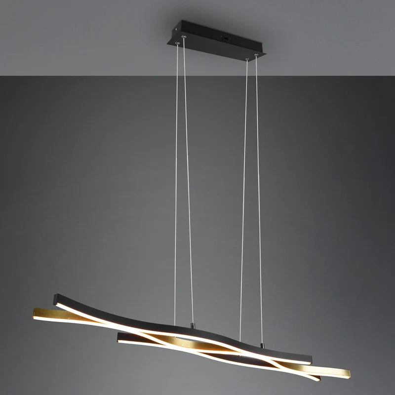 B-Ware Blaze Pendelleuchte Hängelampe LED dimmbar messing matt schwarz Metall CCT