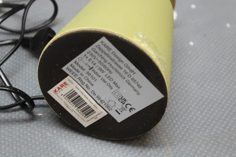 B-Ware KARE Tischlampe Tischleuchte Bollie Betonfuß grün Opalglas 31 cm SIEHE TEXT/FOTO