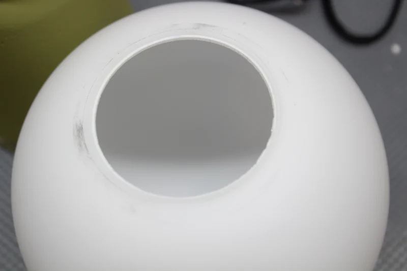 B-Ware KARE Tischlampe Tischleuchte Bollie Betonfuß grün Opalglas 31 cm SIEHE TEXT/FOTO