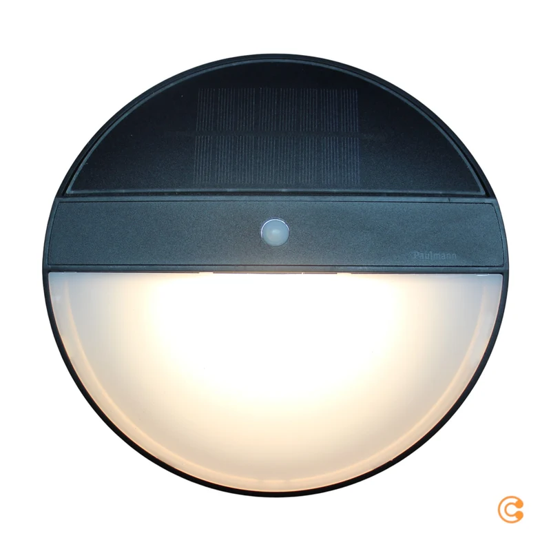 B-Ware Paulmann Wandleuchte Wandlampe Solarleuchte Bewegungsmelder Elois anthrazit LED