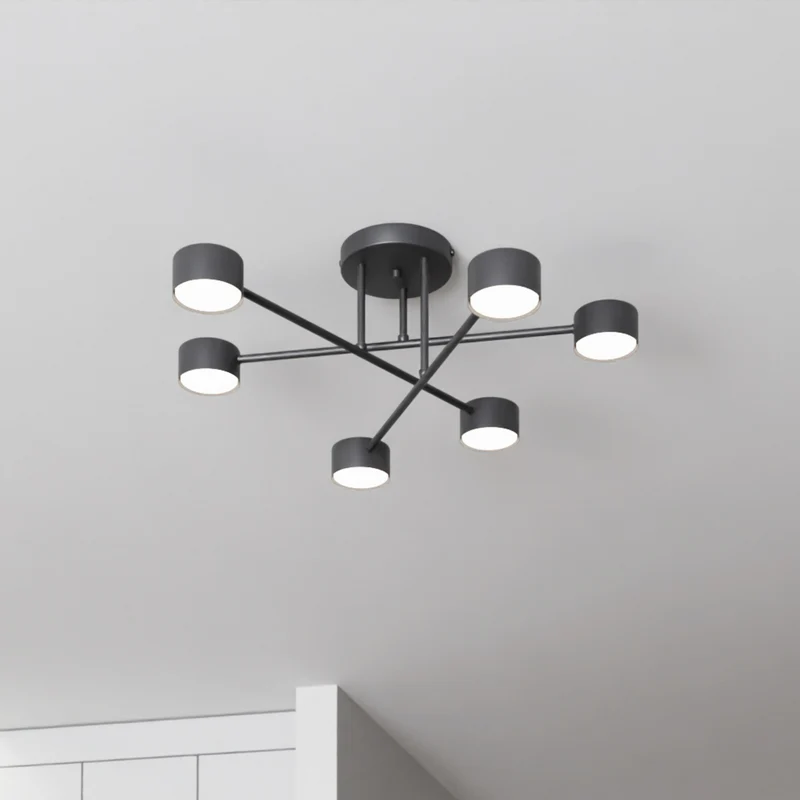 B-Ware Deckenleuchte Modus 6 Stahl sechsflammig GX53 schwarz Lampe Leuchte SIEHE TEXT