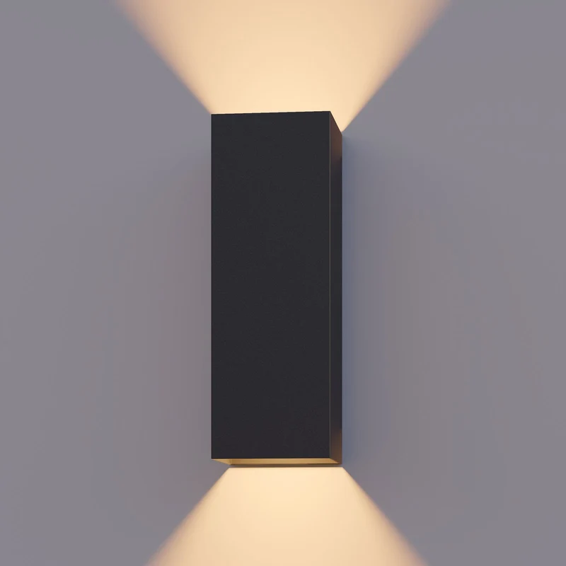 B-Ware Calex LED Außenwandleuchte Außenlampe Wandlampe Rectangle schwarz Aluminium G556