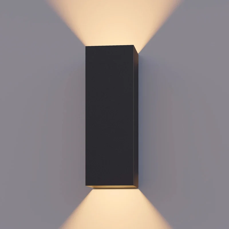 B-Ware Calex LED Außenwandleuchte Außenlampe Wandlampe Rectangle schwarz Aluminium G556