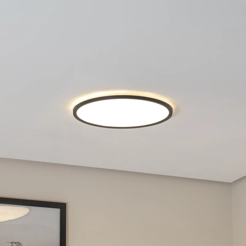 B-Ware Aqua LED Panel Deckenleuchte Lampe schwarz Metall Kunststoff dimmbar CCT 40376
