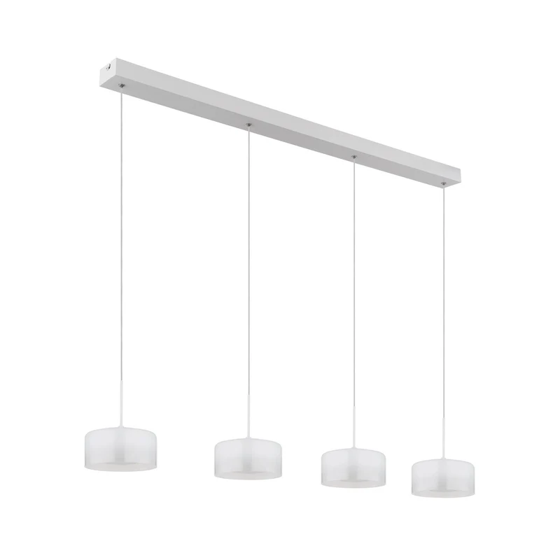 B-Ware Globo LED Hängeleuchte Belinda Pendelleuchte Glas Länge 105 cm weiß 4 flammig