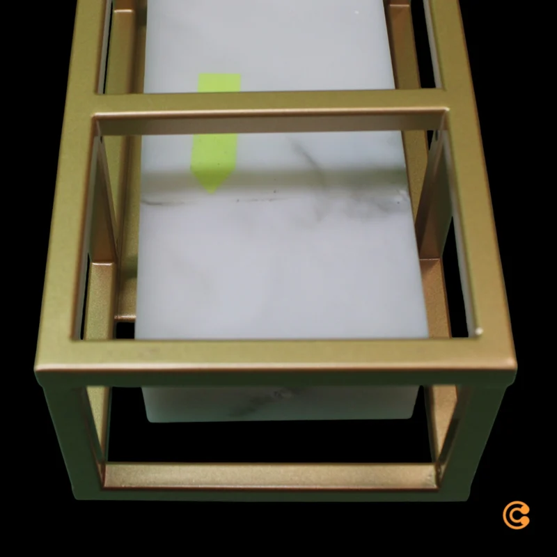 B-Ware Searchlight Wandleuchte Wandlampe Mirage LED gold Stahl IP44 Badezimmer Wohnz521