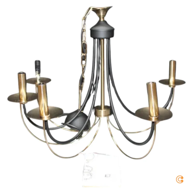 B-Ware Kronleuchter Ferra messing antik fünfflammig Deckenlampe SIEHE TEXT/FOTO