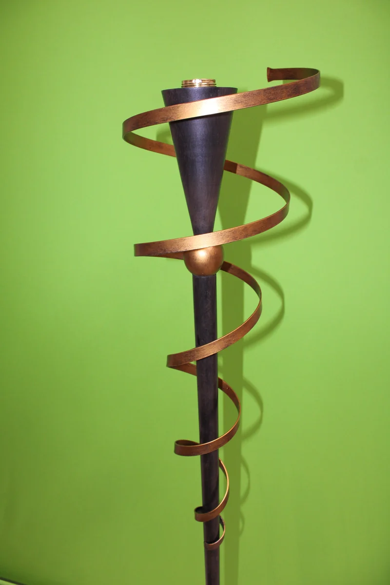B-Ware Kögl Stehleuchte Lampe Leuchte goldener Spirale Rost Gold Metall SIEHE TEXT/FOTO