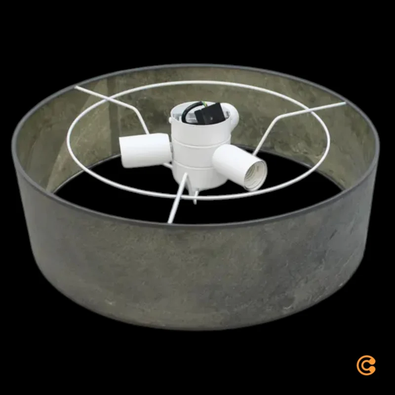 B-Ware LeuchtNatur Deckenlampe Deckenleuchte Discus Schiefer Stein Anthrazit 48 cm