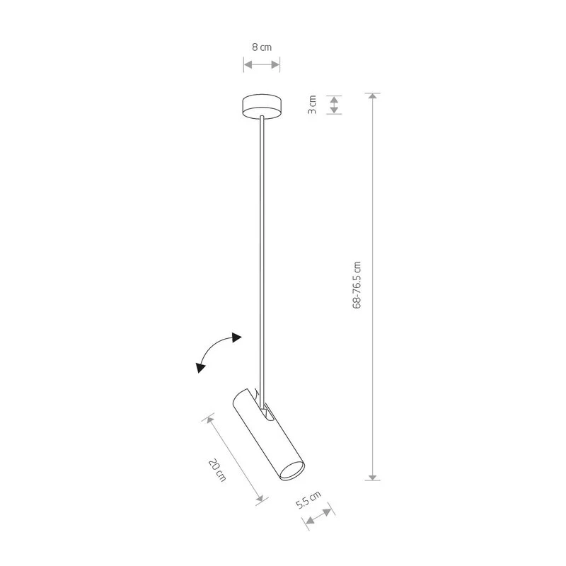 B-Ware Nowodvorski-Lighting Deckenstrahler Spot Eye Super Lampe Schiene Höhe 76 cm