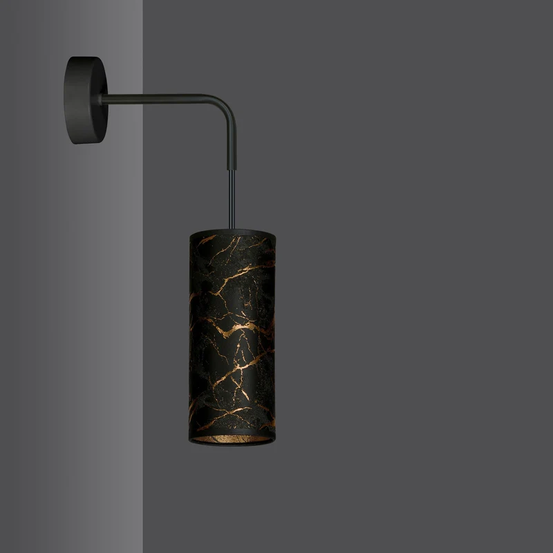 B-Ware EMIBIG LIGHTING Joni Wandlampe Leuchte schwarz-marmoriert Textil Beleuchtung