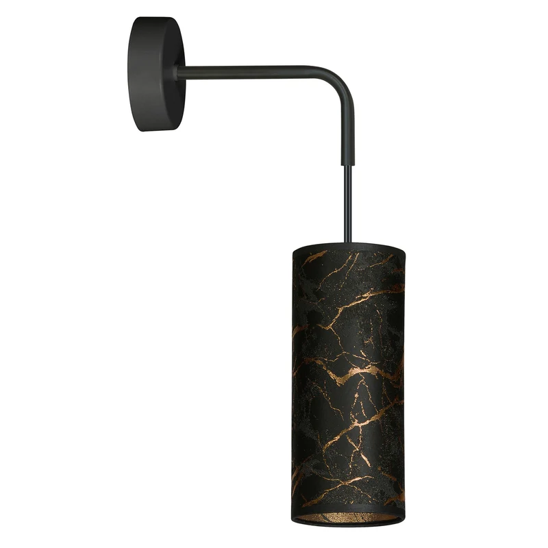 B-Ware EMIBIG LIGHTING Joni Wandlampe Leuchte schwarz-marmoriert Textil Beleuchtung