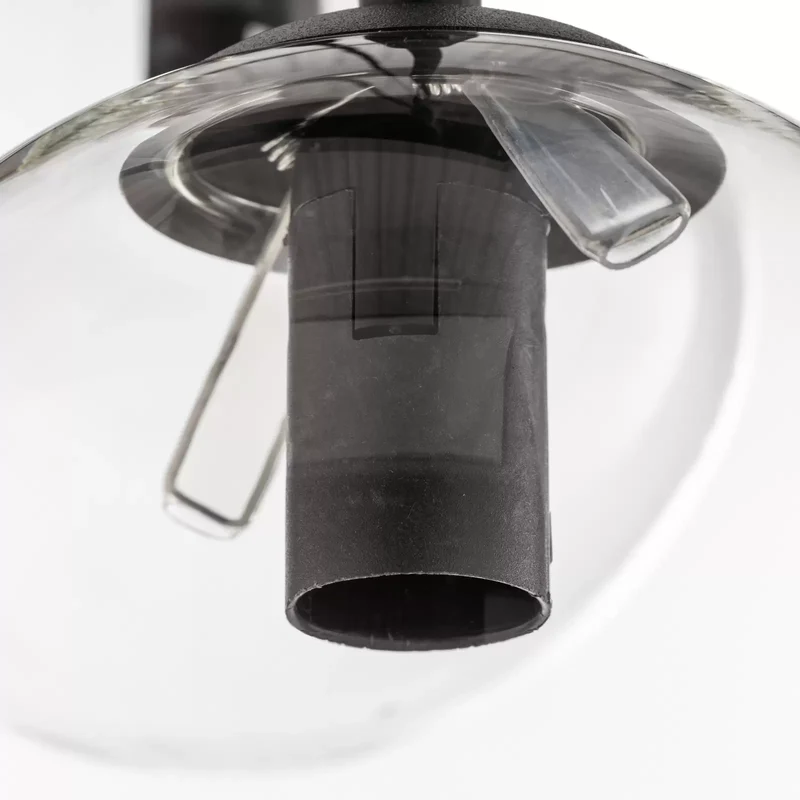 B-Ware Hängeleuchte Glassy schwarz grafit amber klar E14 Deckenlampe Deckenleuchte