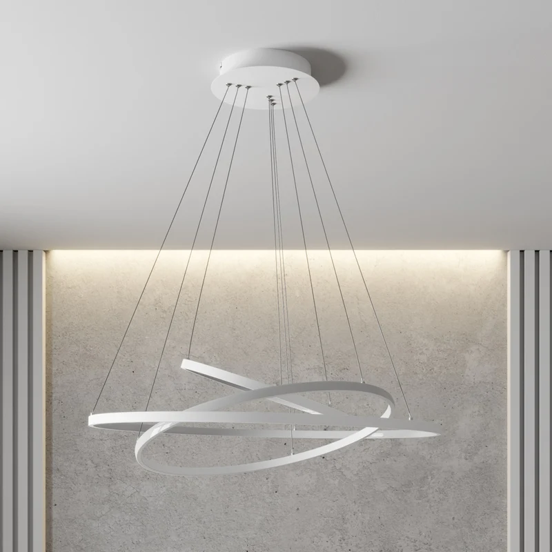 B-Ware Lucande Pendelleuchte Pendellampe LED Ezana weiß Metall Inneneinrichtung dimm197