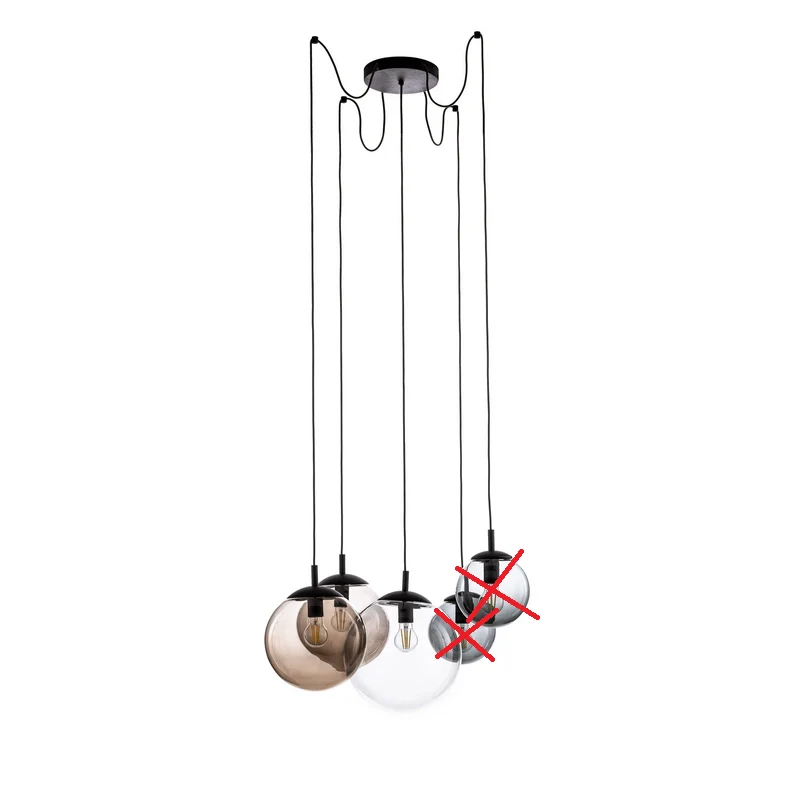 C-Ware Hängeleuchte Esme Glas multicolor fünfflammig Deckenlampe Lampe SIEHE TEXT/FOTO