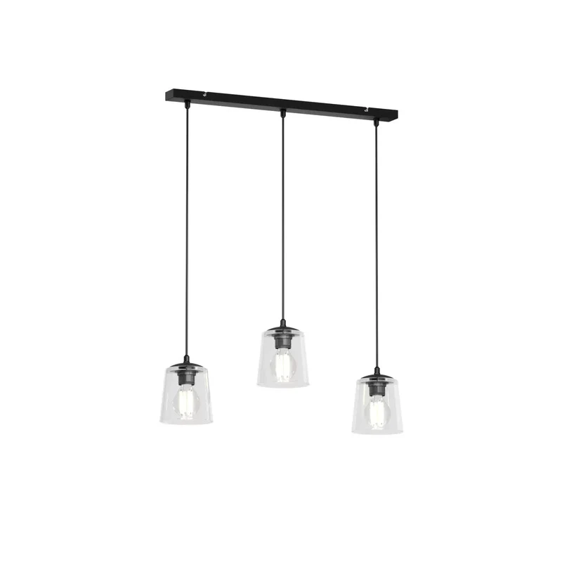 B-Ware Pendellampe Lucea Lampe Leuchte Pendelleuchte Deckenlampe 3-flammig transparent