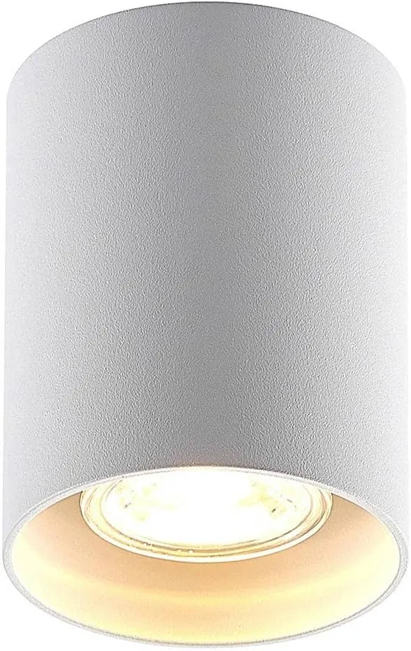 B-Ware ELC Efey Deckenlampe Leuchte GU10 Deckenleuchte rund weiß Aluminium 2 STÜCK