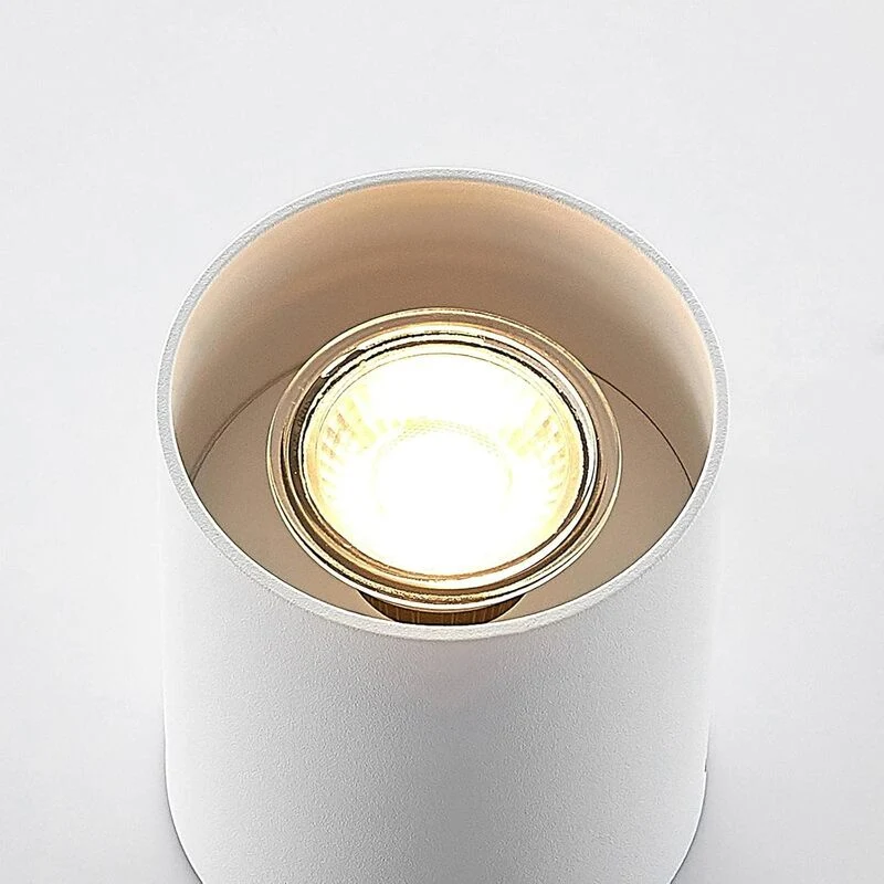 B-Ware ELC Efey Deckenlampe Leuchte GU10 Deckenleuchte rund weiß Aluminium 2 STÜCK