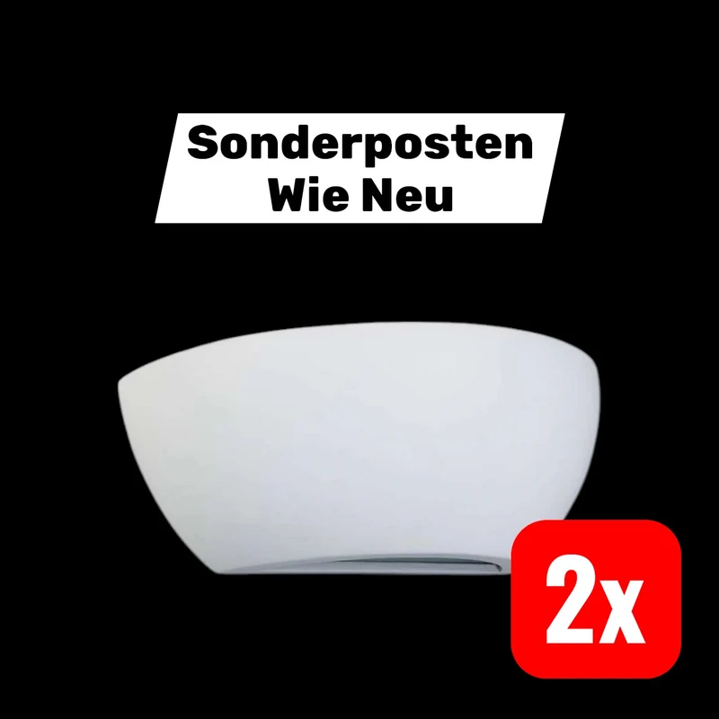 B-Ware Lindby Wandleuchte Felia Gipsleuchte weiß Wandleuchte Wandlicht LED 2 STÜCK