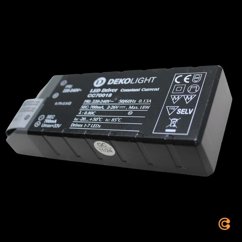 B-Ware Deko Light LED-Trafo Stromversorgung Netzgerät LED 18W 2-26V DC Schwarz