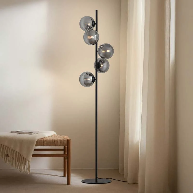 B-Ware Lindby Stehleuchte Lampe Orbelia Standleuchte Glas schwarz LED SIEHE TEXT/FOTO