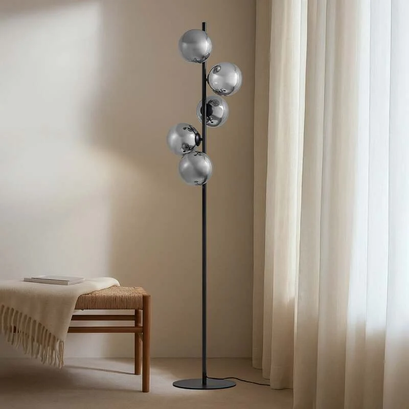 B-Ware Lindby Stehleuchte Lampe Orbelia Standleuchte Glas schwarz LED SIEHE TEXT/FOTO