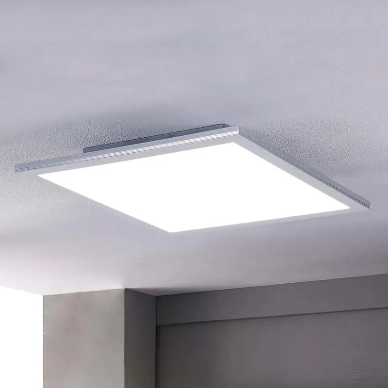 B-Ware Lindby LED Panel Deckenleuchte Deckenlampe CCT Fernbedienung weiß silber 62852