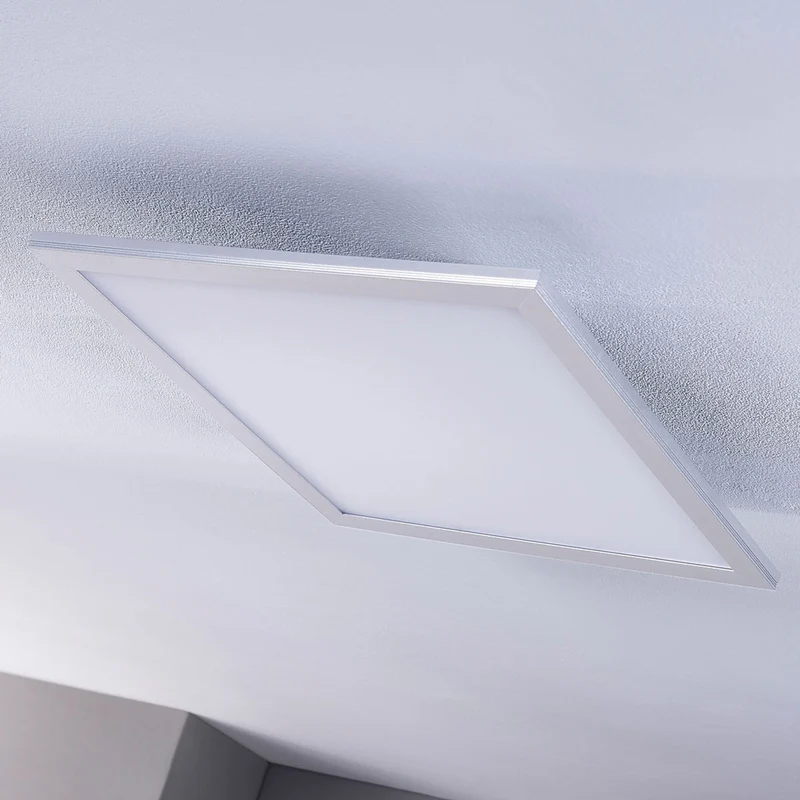 B-Ware Lindby LED Panel Deckenleuchte Deckenlampe CCT Fernbedienung weiß silber 62852