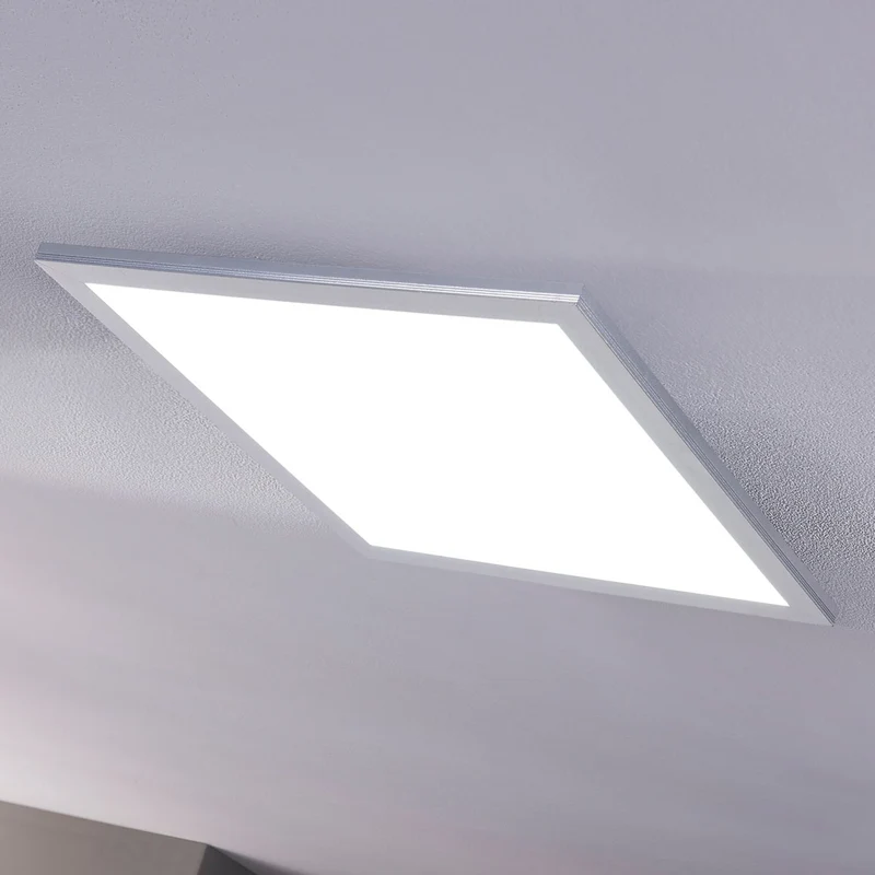 B-Ware Lindby LED Panel Deckenleuchte Deckenlampe CCT Fernbedienung weiß silber 62852
