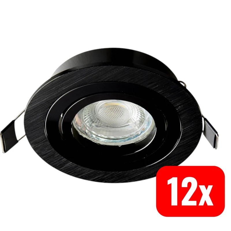 B-Ware Heitronic Einbauleuchte Deckenleuchte LED G5.3 GU10 8 W 12 STÜCK