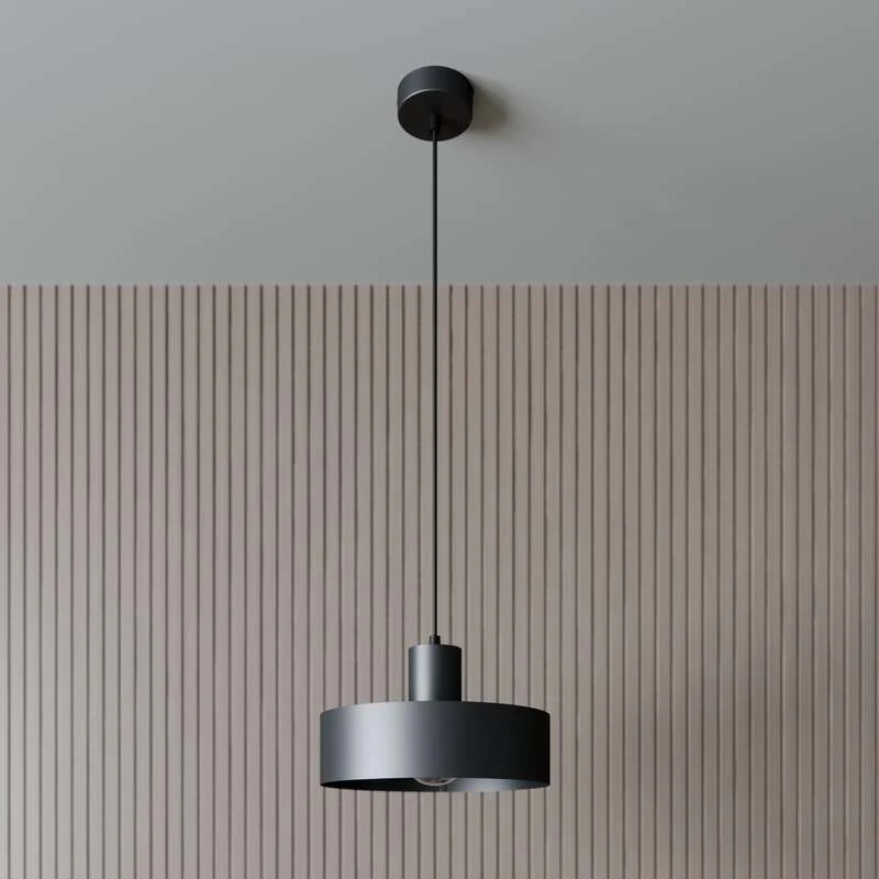 B-Ware Sigma Lighting Hängeleuchte Rif LED Pendelleuchte dimmbar schwarz Ø25cm 90cm