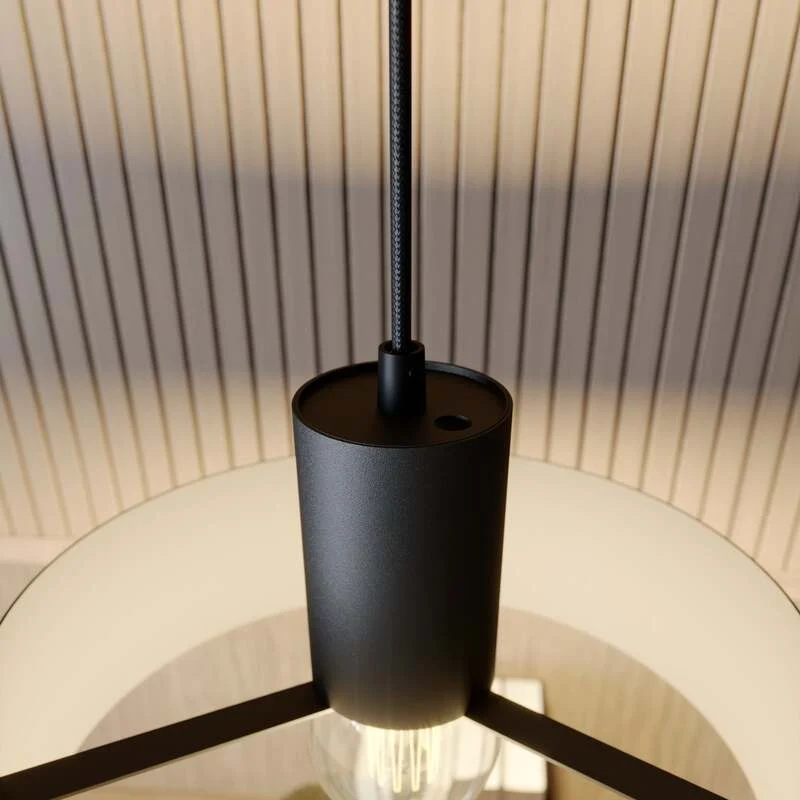 B-Ware Sigma Lighting Hängeleuchte Rif LED Pendelleuchte dimmbar schwarz Ø25cm 90cm