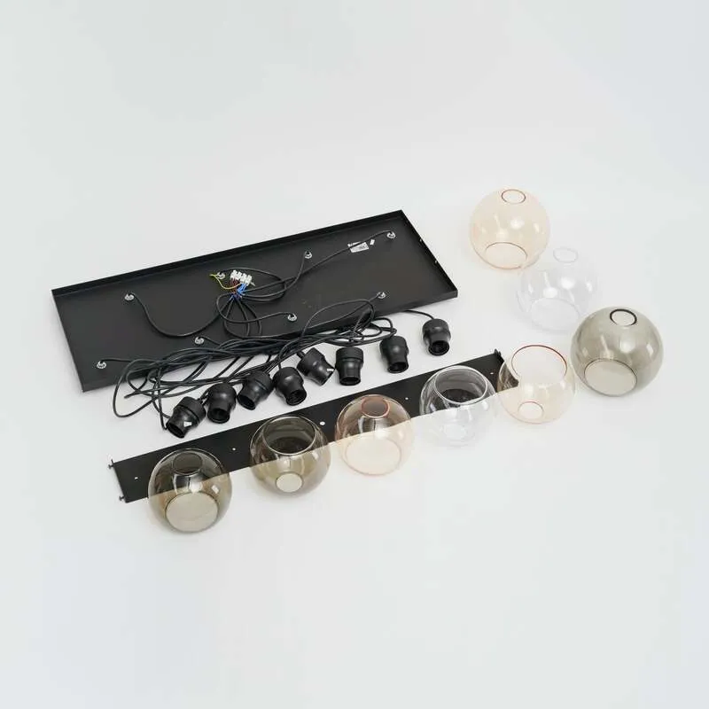 B-Ware TK Lighting Hängeleuchte Cubus LED Pendelleuchte 8-flammig dimmbar klar honig