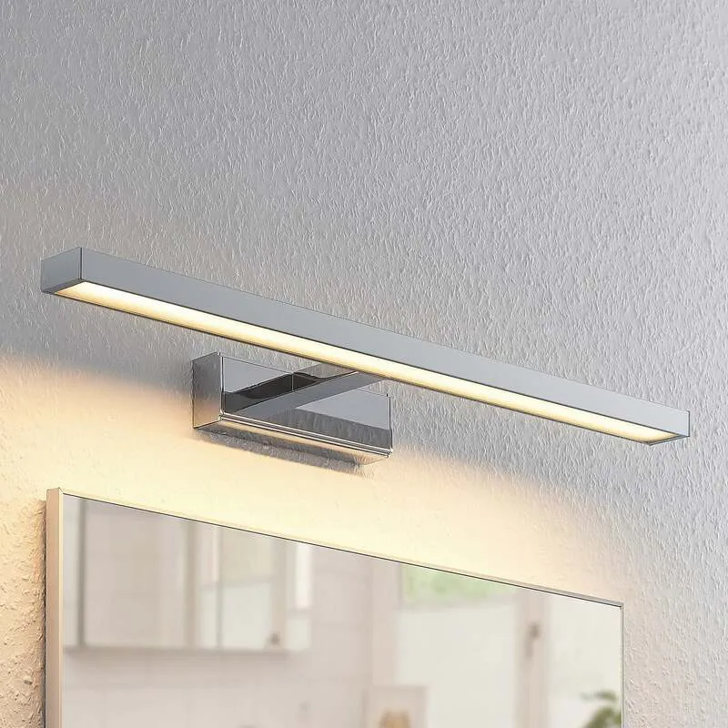 B-Ware Lindby LED-Spiegelleuchte Jukka Wandleuchte chrom warmweiß 60cm IP44 Badezimmer